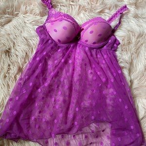 Purple PolkaDot Lingerie